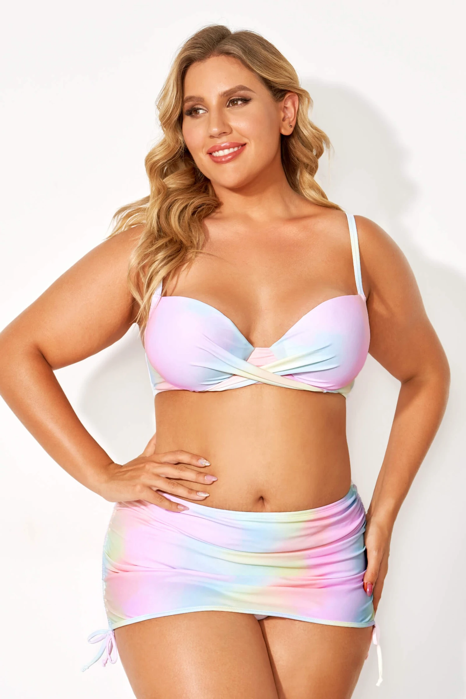 Tie Dye Printed Underwire Women Bikini Set - Image 4