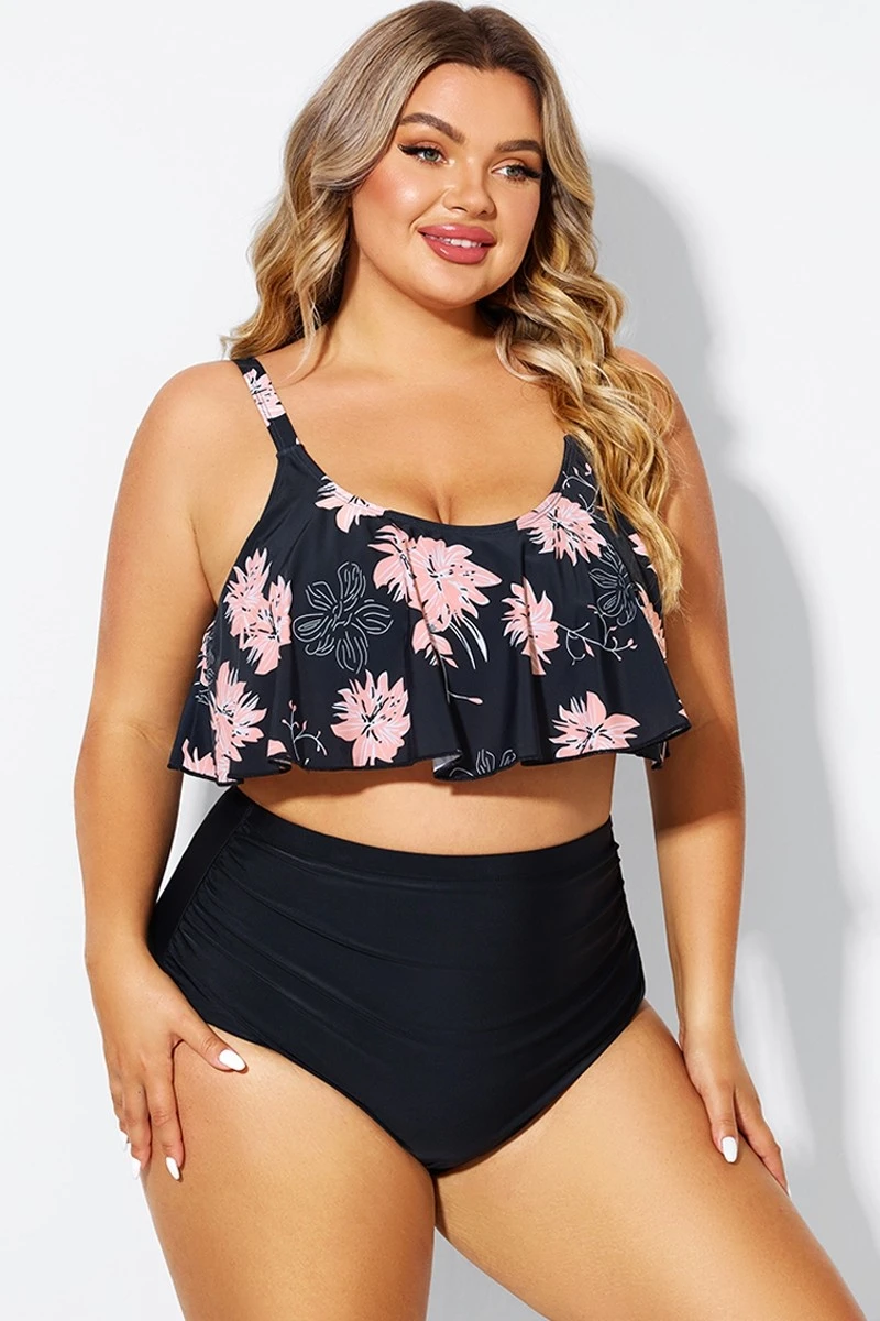 Floral Print Sexy Scoop Neck Bikini Top - Image 6