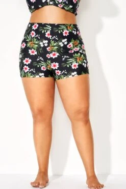 Floral Printed Mid Waist Women Boy Short