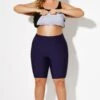Navy Long Bike Swim Short Bottom