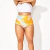Fashionable Tie Dye Printed Swim Shorts
