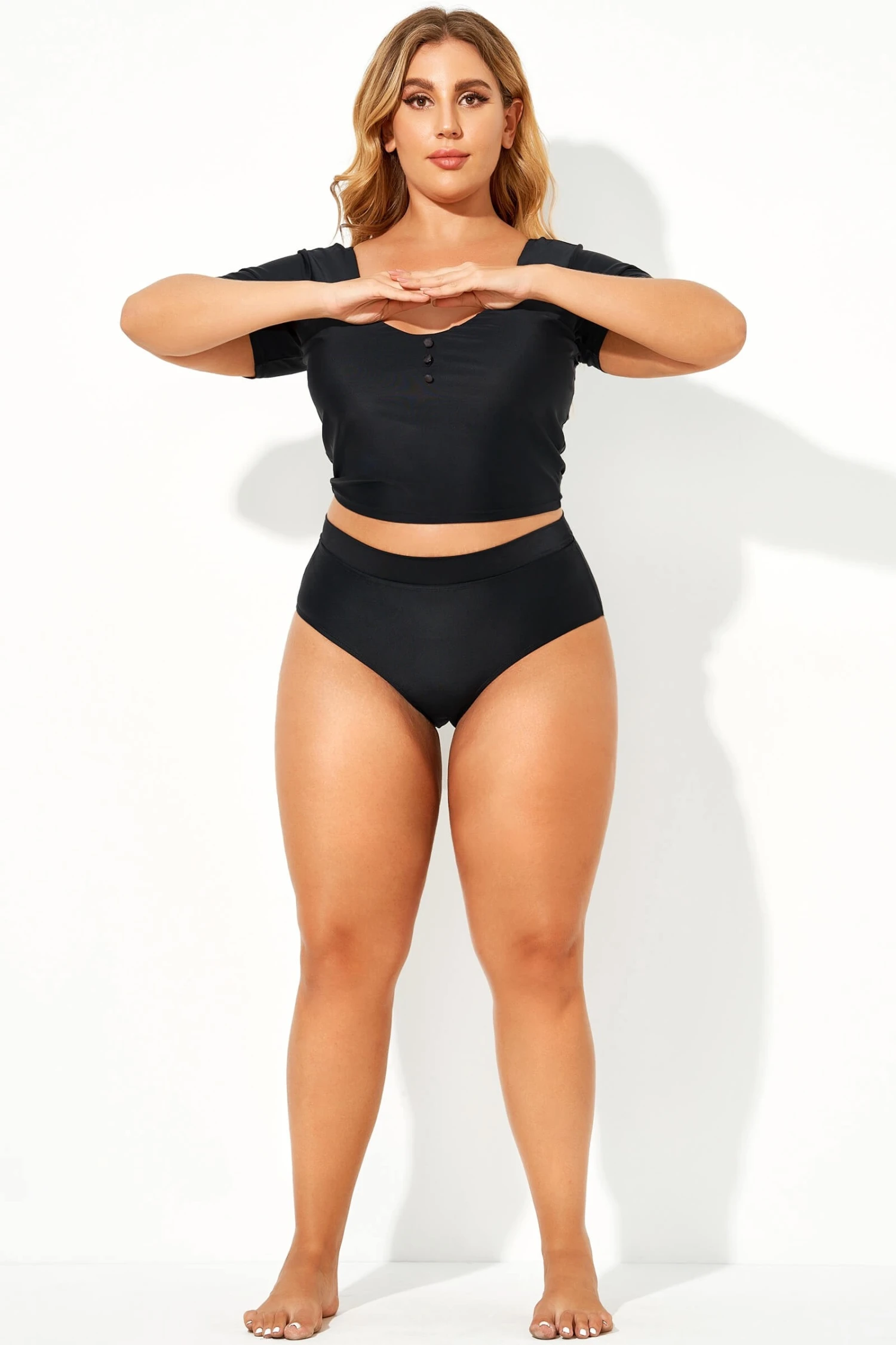 Black Elegant High Waist Women Brief