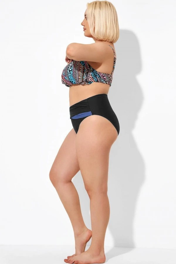 Colorblock Mid Rise Women Swim Bikini Bottom - Image 3