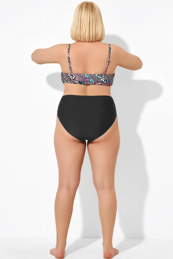 Colorblock Mid Rise Women Swim Bikini Bottom - Image 2