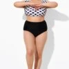 Black High Waist Women Bikini Bottom