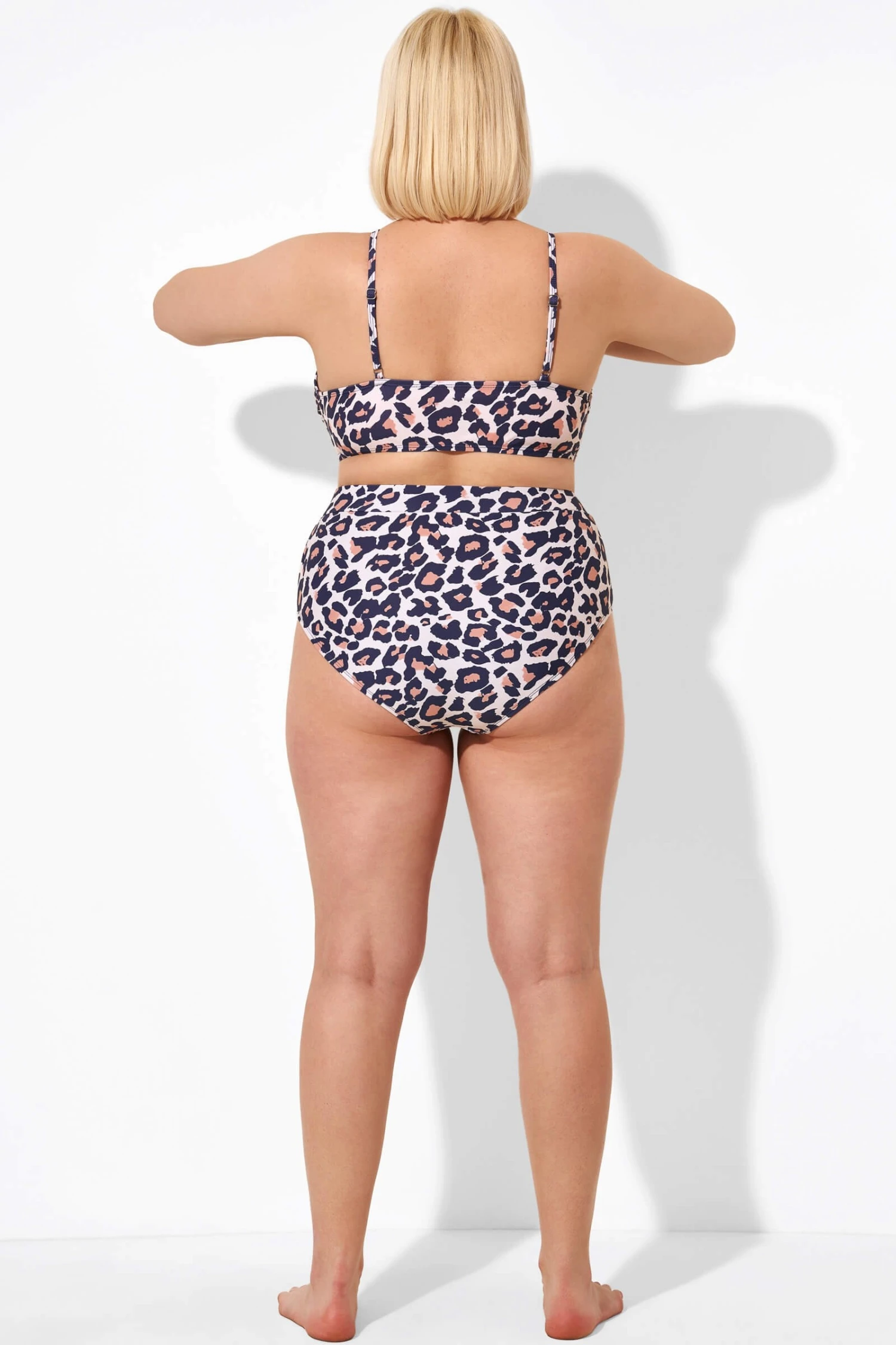 Leopard Mesh High Waisted Swim Bottoms - Image 3