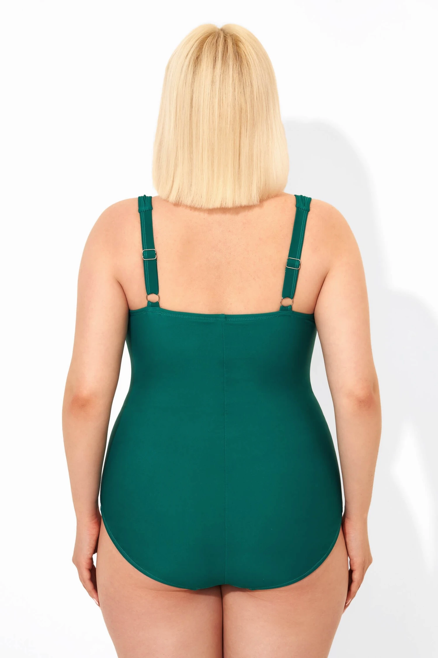 Green Tummy Control Modern One Piece Swimsuit - Image 2