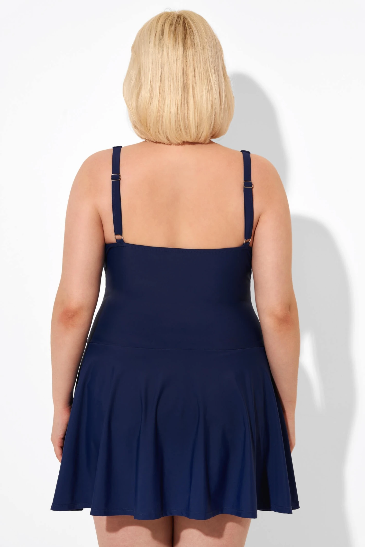 Blue Sexy RuffleTwist Front Beach Swimdress - Image 2