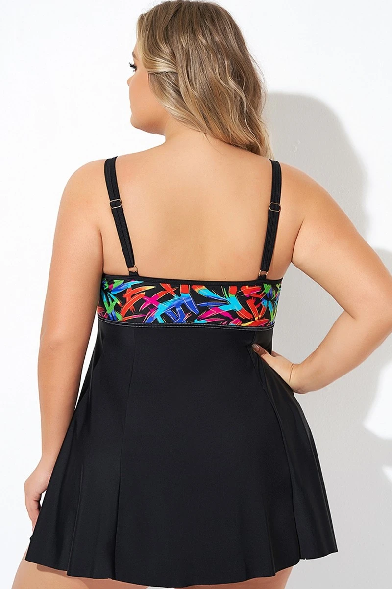 Longitude Double Shoulder Straps Lightweight Swimdress - Image 2