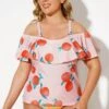 Floral Printed Elegant Women Tankini Top