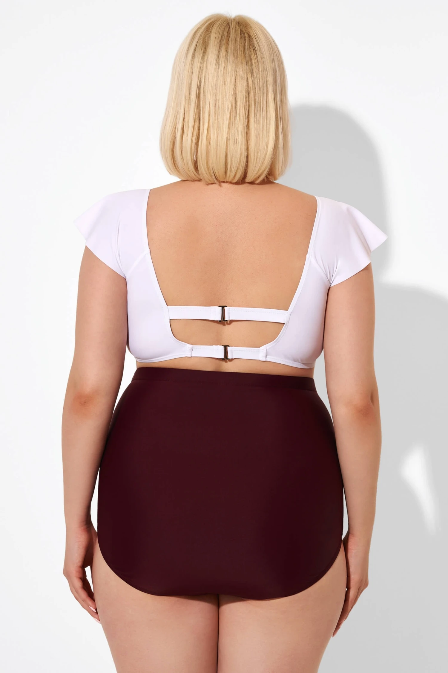 White Cap Sleeve Tie-front Bikini Top - Image 2