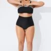 Black Elegant High Waist Brief For Lady