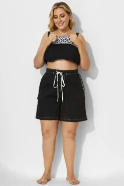 Solid Long Black Board Loose Short