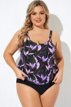 Adjustable Straps Blouson Lady Tankini Top