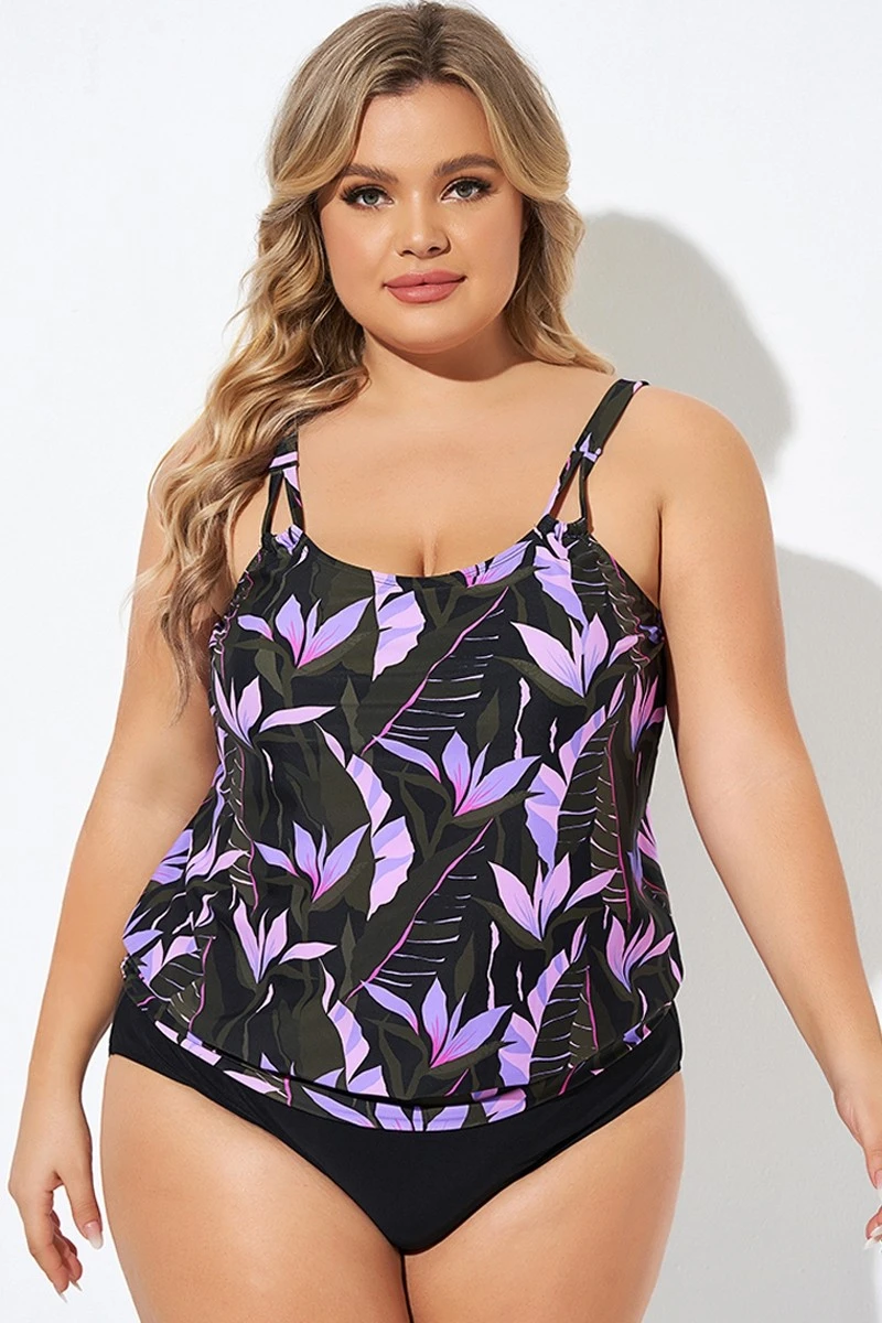 Adjustable Straps Blouson Lady Tankini Top - Image 5