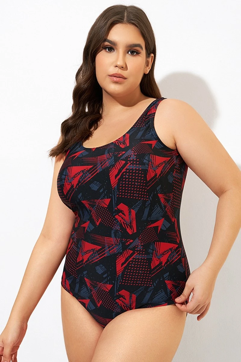 Graphic Print Sport Style One Piece Swimsuit - Image 4