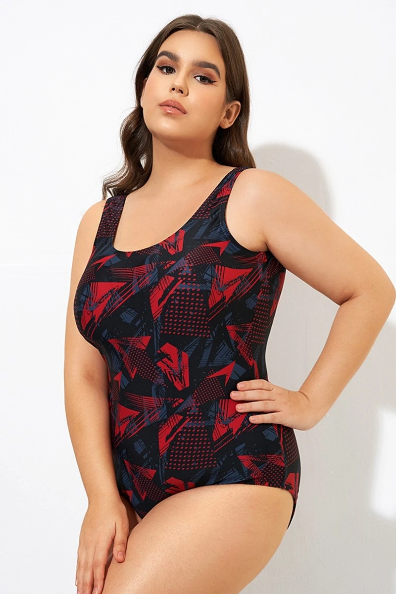 Graphic Print Sport Style One Piece Swimsuit - Image 6