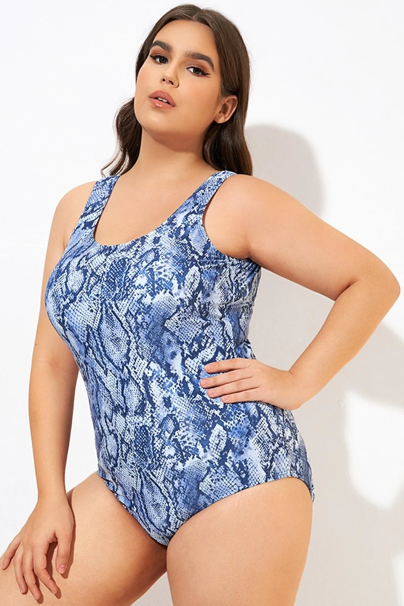 Leopard Printed Wide Straps One Piece Swimsuit - Image 6